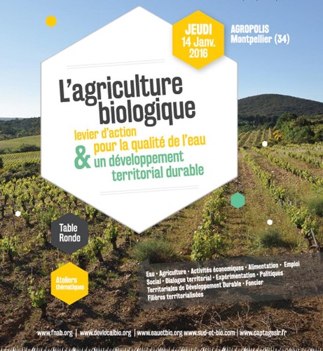 Colloque Eau et Bio, 14 janvier à Montpellier