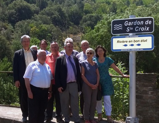 Laurent Roy a remis le label Rivière en Bon Etat au Gardon de Sainte-Croix