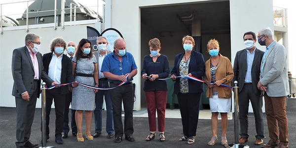 Les participants à l'inauguration de la station d'épuration