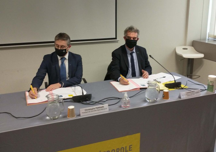 Christophe FERRARI, Président de Grenoble-Alpes Métropole et Laurent ROY, directeur général de l’Agence de l’eau