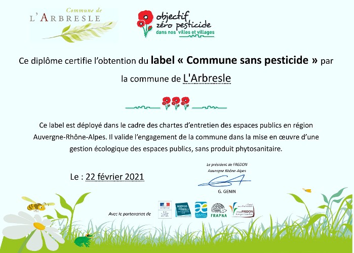 Diplome labellisation L'Arbresle