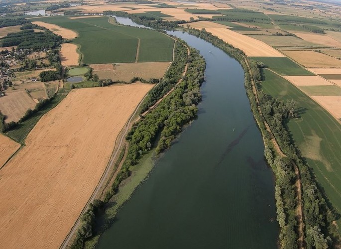 vue aérienne Saône-Doubs