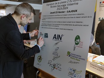 Valserine : signature de la 2ème phase du contrat rivière sauvage 2023-2024