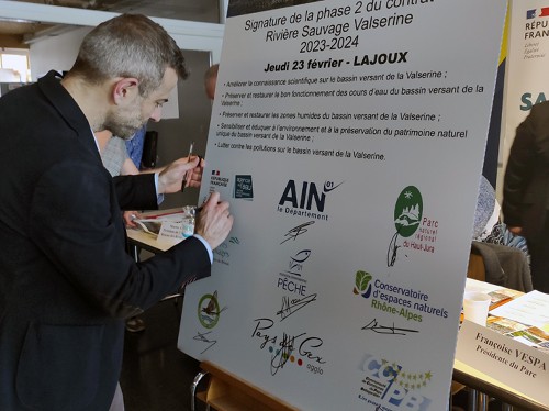 Valserine : signature de la 2ème phase du contrat rivière sauvage 2023-2024