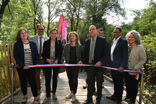 Inauguration de l'aménagement du gué du Lez