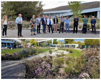 Un coin de verdure pour la pluie… et pour les lycéens du lycée Baudelaire à Annecy